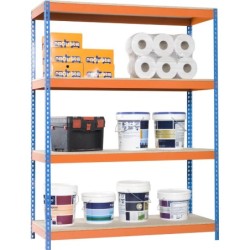 KIT  ESTANTERIA  AZUL/NARANJA/MADERA  simón
