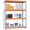 KIT  ESTANTERIA  AZUL/NARANJA/MADERA  simón