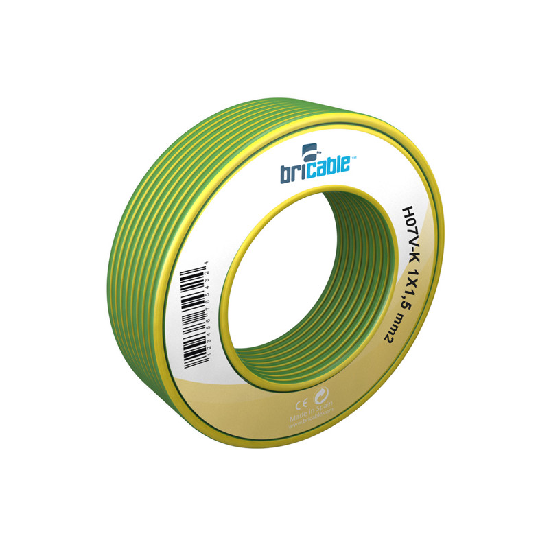 CABLE LINEA FLEXIBLE AMAR/VERDE H07V-K R/10M