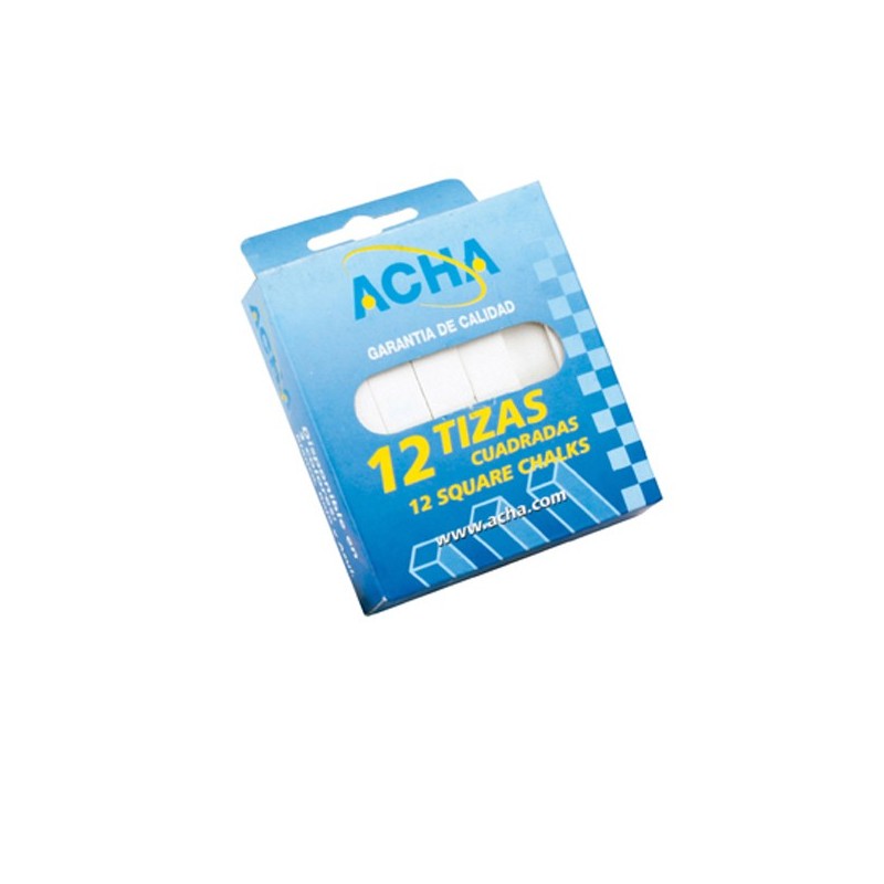 TIZA  CUADRADA  BLANCA  PQ  12  PZ