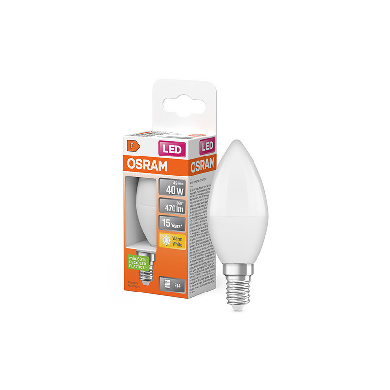 LAMPARA LED VELA 827 E14 LC 2700K 470LM