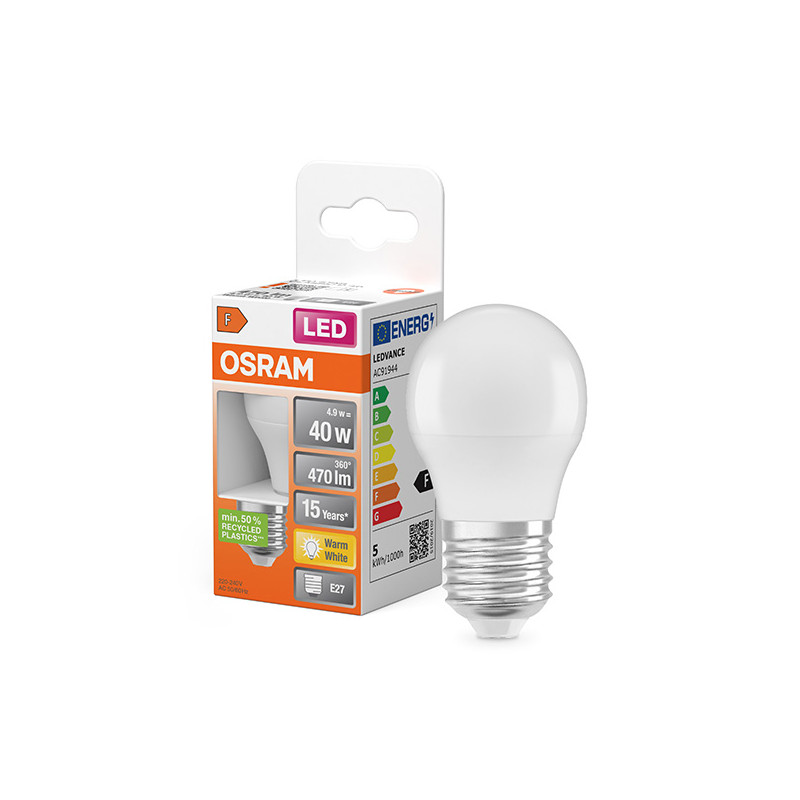 LAMPARA LED ESFERICA 827 E27 LC 2700K 470LM
