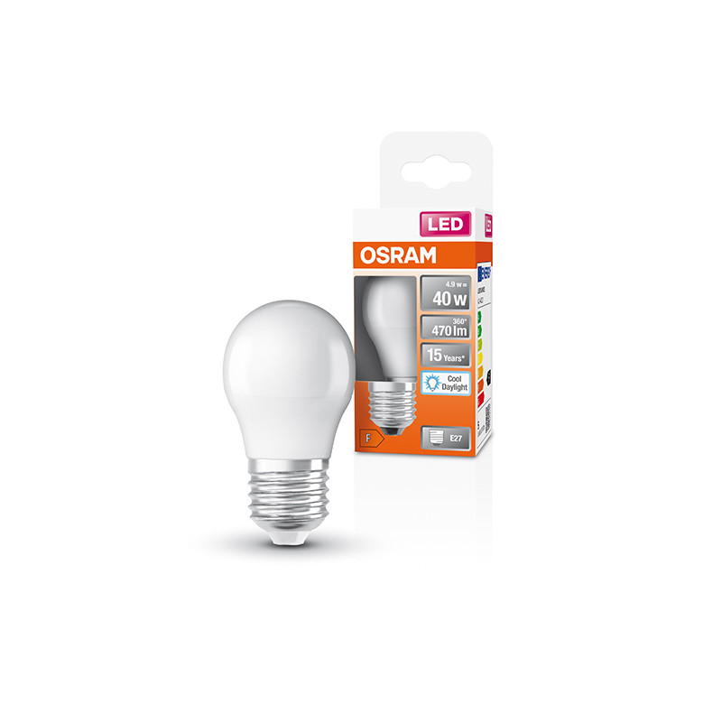 LAMPARA LED ESFERICA 865 E27 LF 6500K 470LM