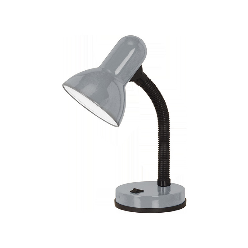 FLEXO SOBREMESA GRIS PLATA E27 BASIC 1