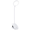 LAMPARA LED RECARG REDONDA CON PINZA BLANCA