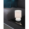 LAMPARA SOBREMESA E14 CERAMICA-TEXTIL BL -TRONDIO