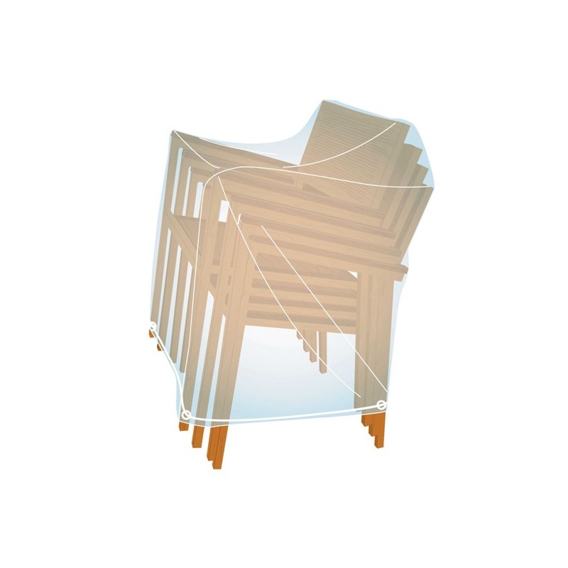 Funda  cubre  4  sillas  apiladas
