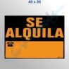 CARTEL  PLASTIFICADO  SE  ALQUILA