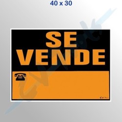 CARTEL  PLASTIFICADO  SE  VENDE