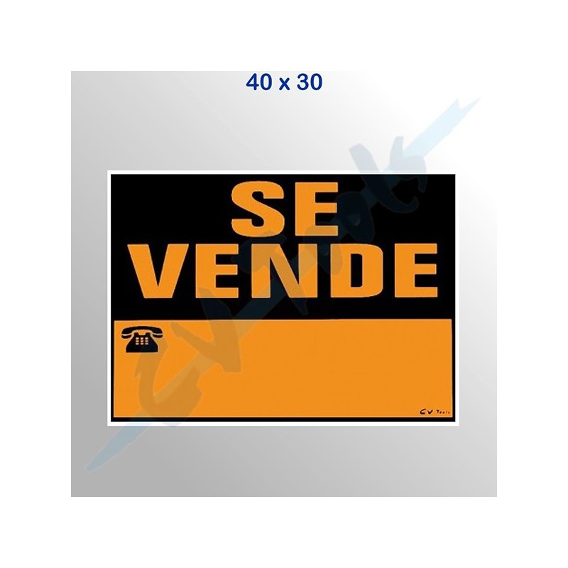 CARTEL  PLASTIFICADO  SE  VENDE