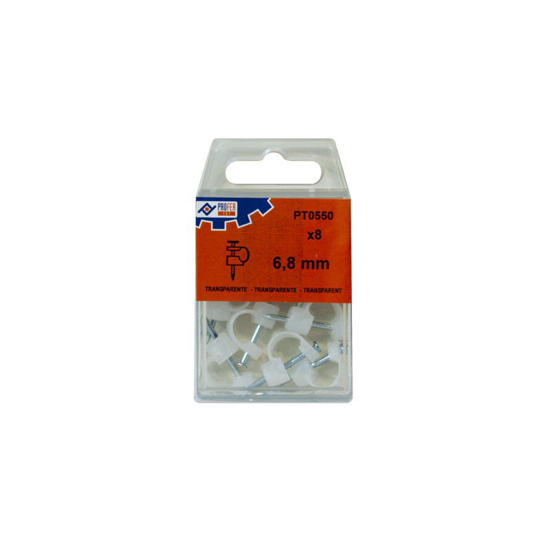 GRAPA PLASTICO TRANSPARENT C/8