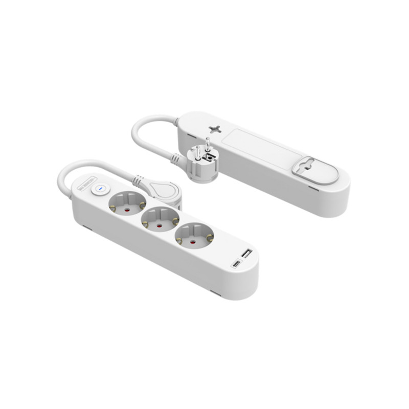 BASE MULTIPLE 3T 16A USB A + USB B C/INTERRUP.