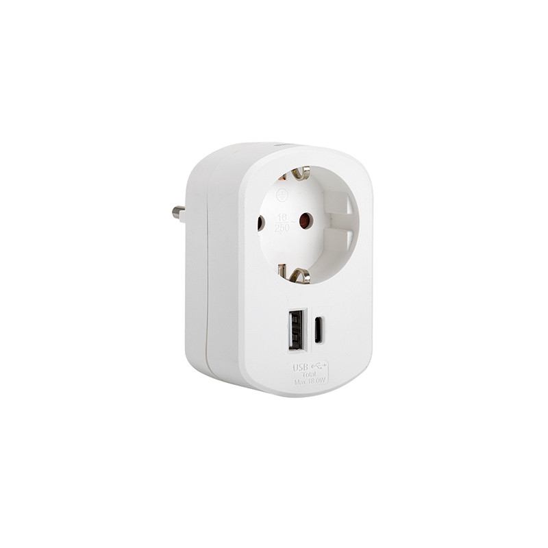 ADAPTADOR COMBI C/USB 30W A + C