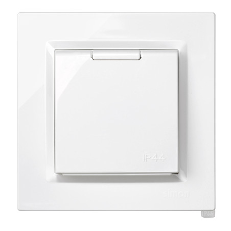 BASE ENCHUFE EMPOTRAR BLANCO IP44