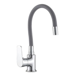 MONOMANDO  JAVA  FREG.GOMA  FLEXIBLE  GRIS  +  ARTIC