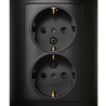 BASE ENCHUFE EMPOTRAR NEGRO DOBLE