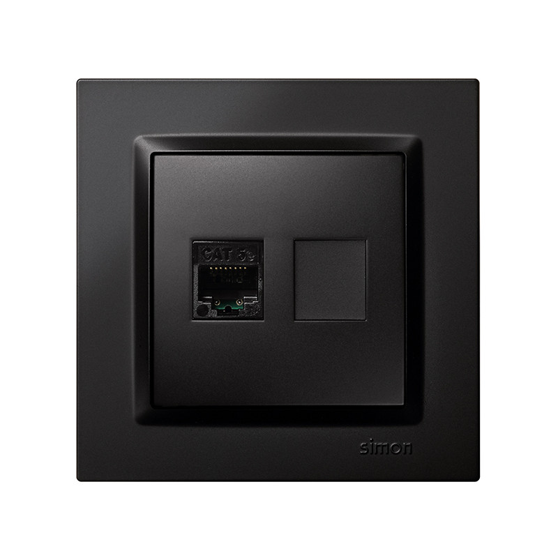 TOMA RJ45 CAT 5E NEGRO