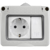 CONMUTADOR Y BASE SUPERFICIE ESTANCO SCHUKO C/TT