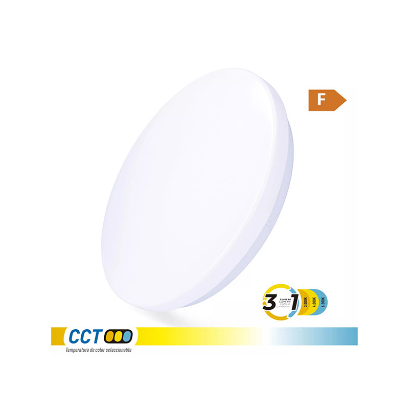 PLAFON LED REDONDO SUPERF. 3CCT 1820lm 33CM