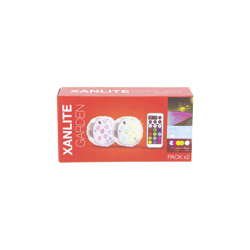 PACK 2 LUCES LED SUMERGIBLES MANDO DISTANCIA RGB