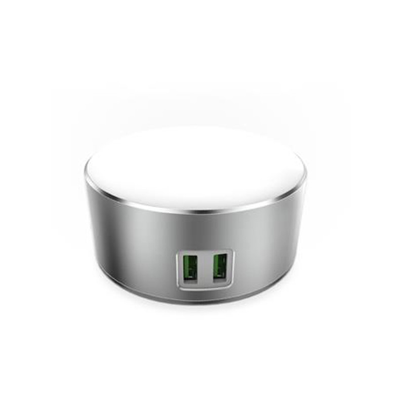 CARGADOR RED USB-A 2.4A CON LUZ NOCTURNA 3 NIVELES