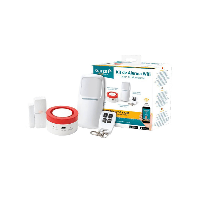 ALARMA WIFI SIRENA FLAS Y SENSORES