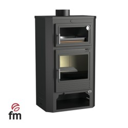 Estufa  de  leña  con  horno  envolvente  M-104