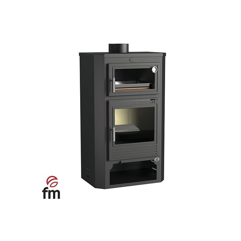 Estufa  de  leña  con  horno  envolvente  M-104