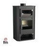 Estufa  de  leña  con  horno  envolvente  M-104