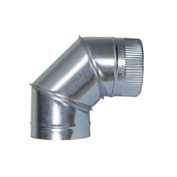 CODO  ESTUFA  SECTORES  GALVANIZADO  90º