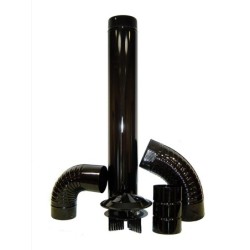 CODO  ESTUFA  VITRIF  NEGRO  45º