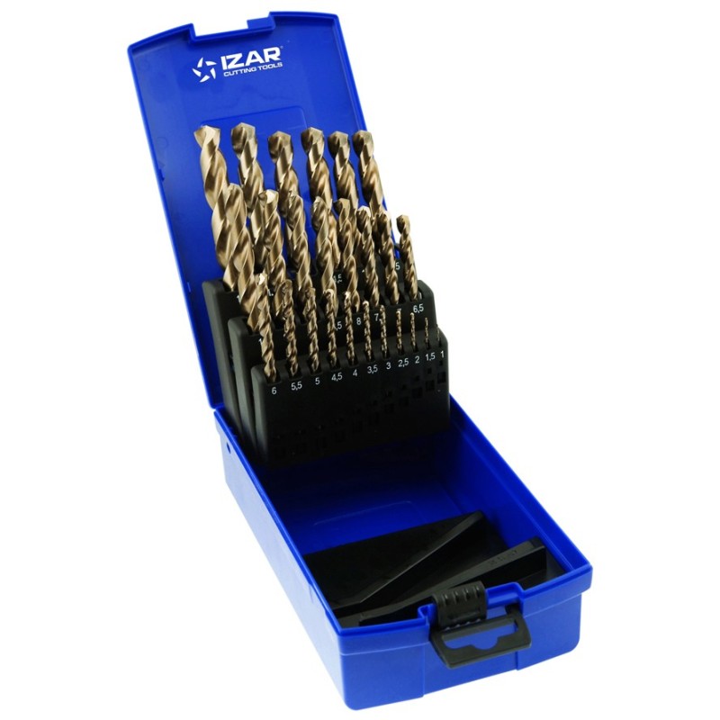 JUEGO  25  BROCAS  HSSE  COBALTO  IZAR