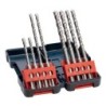 estuche  CON  8  BROCAS  SDS-PLUS  CON  4  ESPIRALES  DE  CORTE  Y  PUN