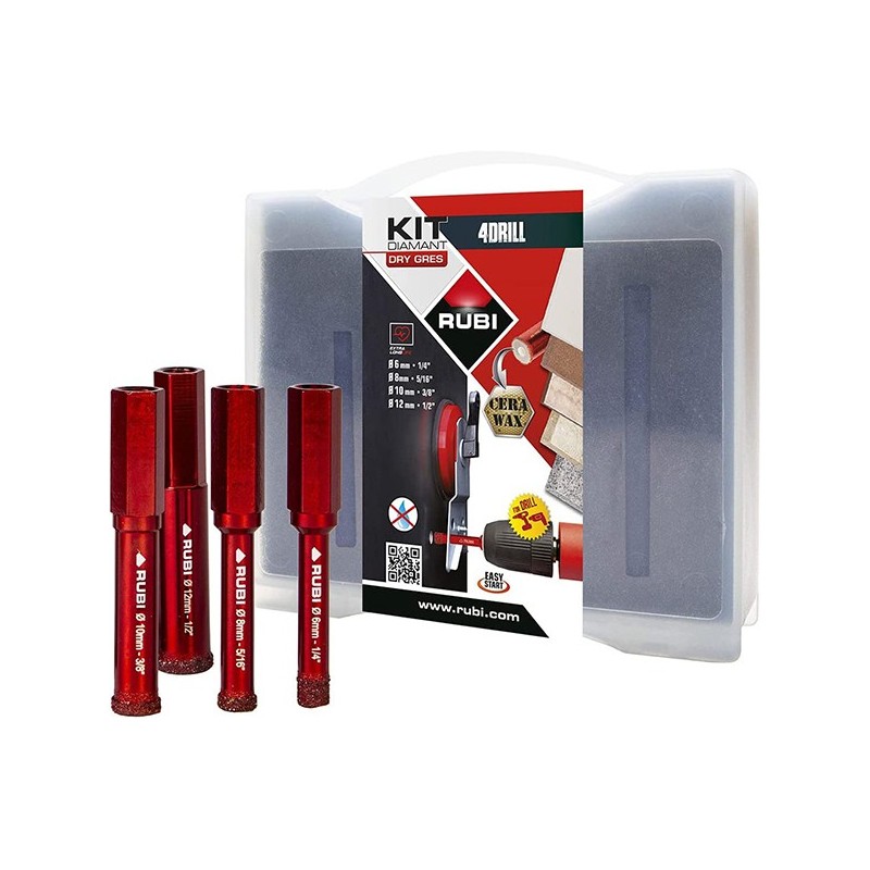 KIT  BROCAS  DIAMANTADAS  DRYGRES  4DRILL