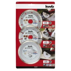 Juego  de  3  discos  diamante  surtidos  115mm