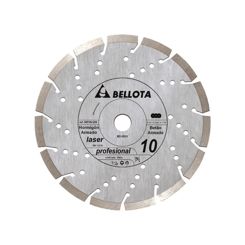 DISCO  DIAMANTE  HORMIGÓN  ARMADO  BELLOTA