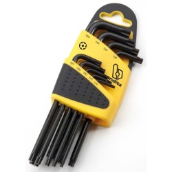 JUEGO  DE  9  LLAVES  TORX  DE  SEGURIDAD  BIANDITZ