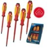 JUEGO  DE  5  DESTORNILLADORES  DE  ELECTRICIDAD  WITTE