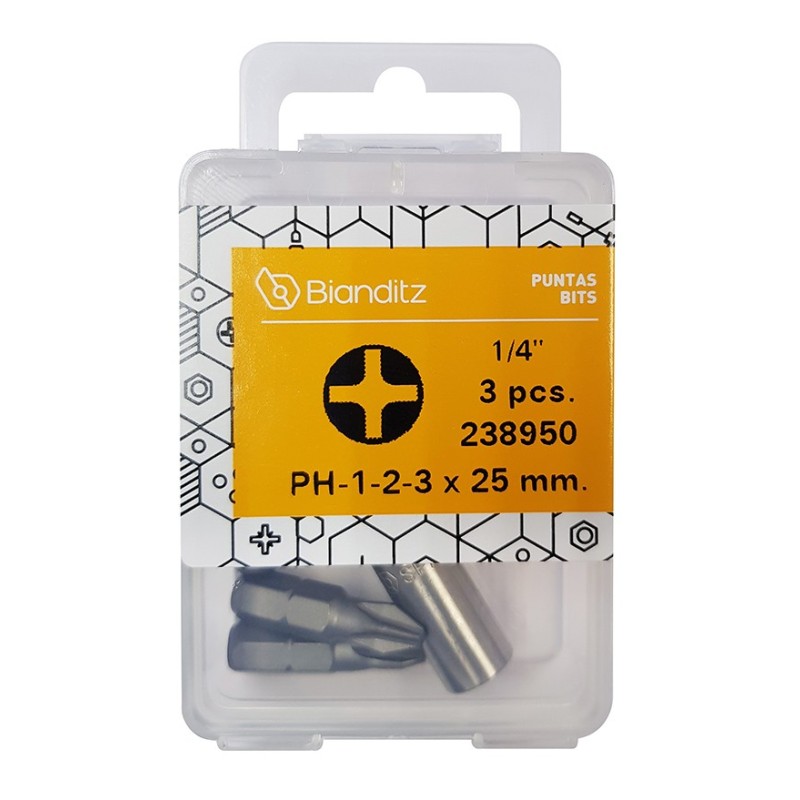 PUNTAS  PH  1-2-3X25  MM  EX  +ADAP