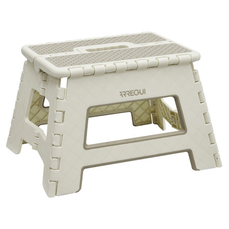 TABURETE MULTIUSO PLEGABLE CREMA