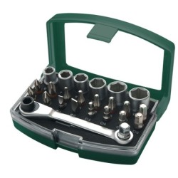 ESTUCHE  VASOS  +  PUNTAS  +CARRACA  24P