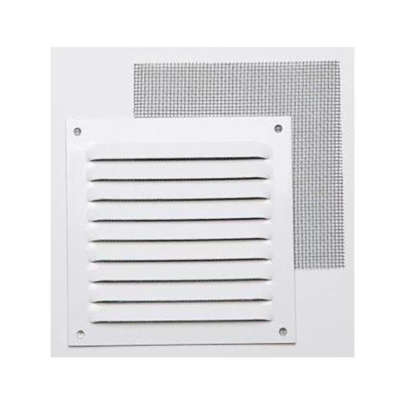 REJILLA 0,8 MM CON MOSQ LACADO BLANCO CON GANCHO