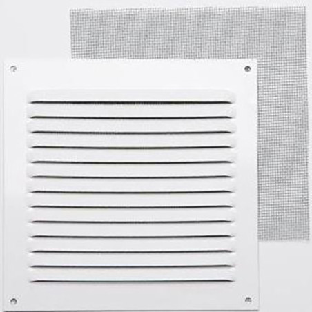 REJILLA 0,8 MM CON MOSQ LACADO BLANCO CON GANCHO
