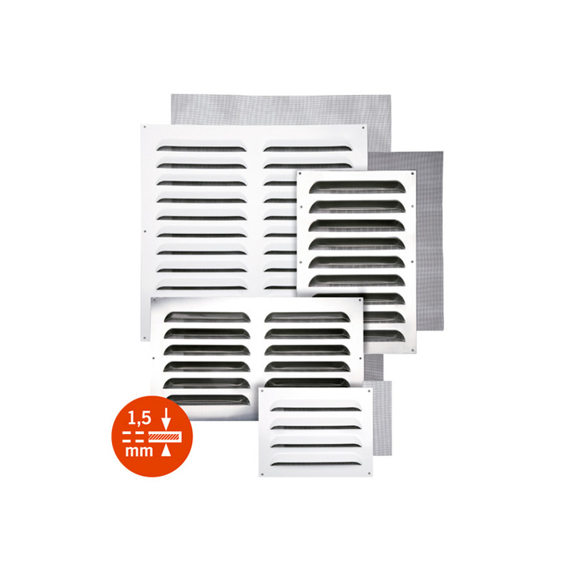 REJILLA 0,8 MM CON MOSQ PLATA CON GANCHO