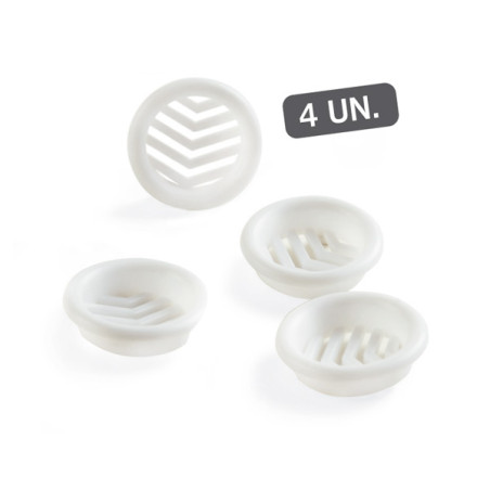 KIT 4 REJILLAS EMPOTRAR ABS BLANCO
