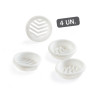 KIT 4 REJILLAS EMPOTRAR ABS BLANCO