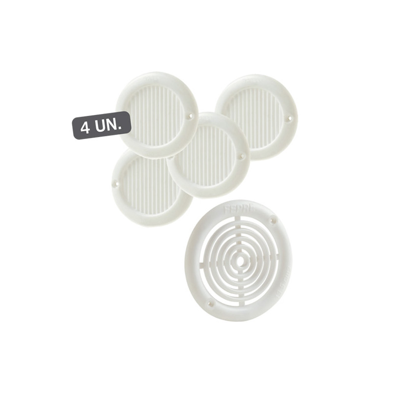 KIT 4 REJILLAS ATORNILLAR ABS BLANCO