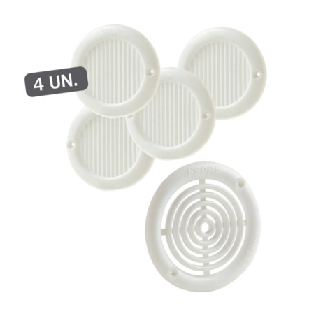KIT 4 REJILLAS ATORNILLAR ABS BLANCO