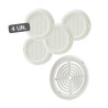 KIT 4 REJILLAS ATORNILLAR ABS BLANCO
