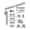 KIT  CORREDERA  RUSTICO  80  NEGRA